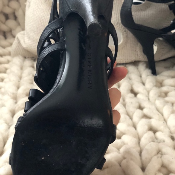 Sz 40 EUC Givenchy crocodile print leather sandals - Picture 5 of 7